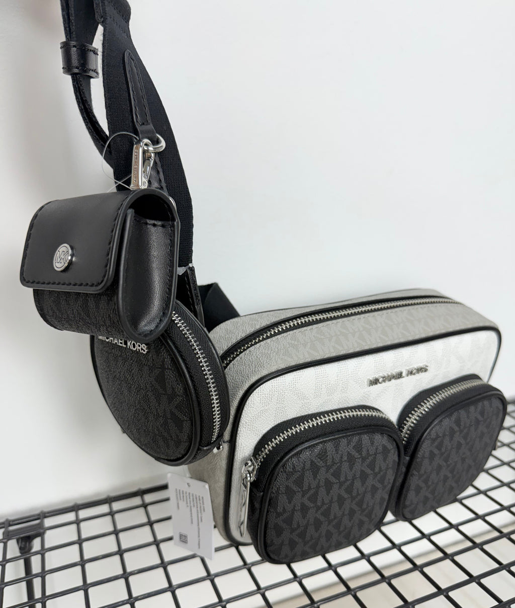 Michael Kors – Jet Set Item Crossbody Negro (bandolera bolsillos)