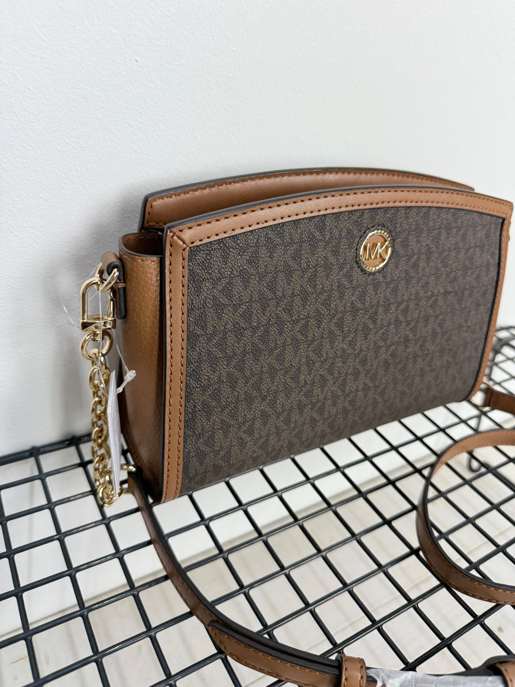 Michael Kors Chantal Large Signature Logo Messenger Bag