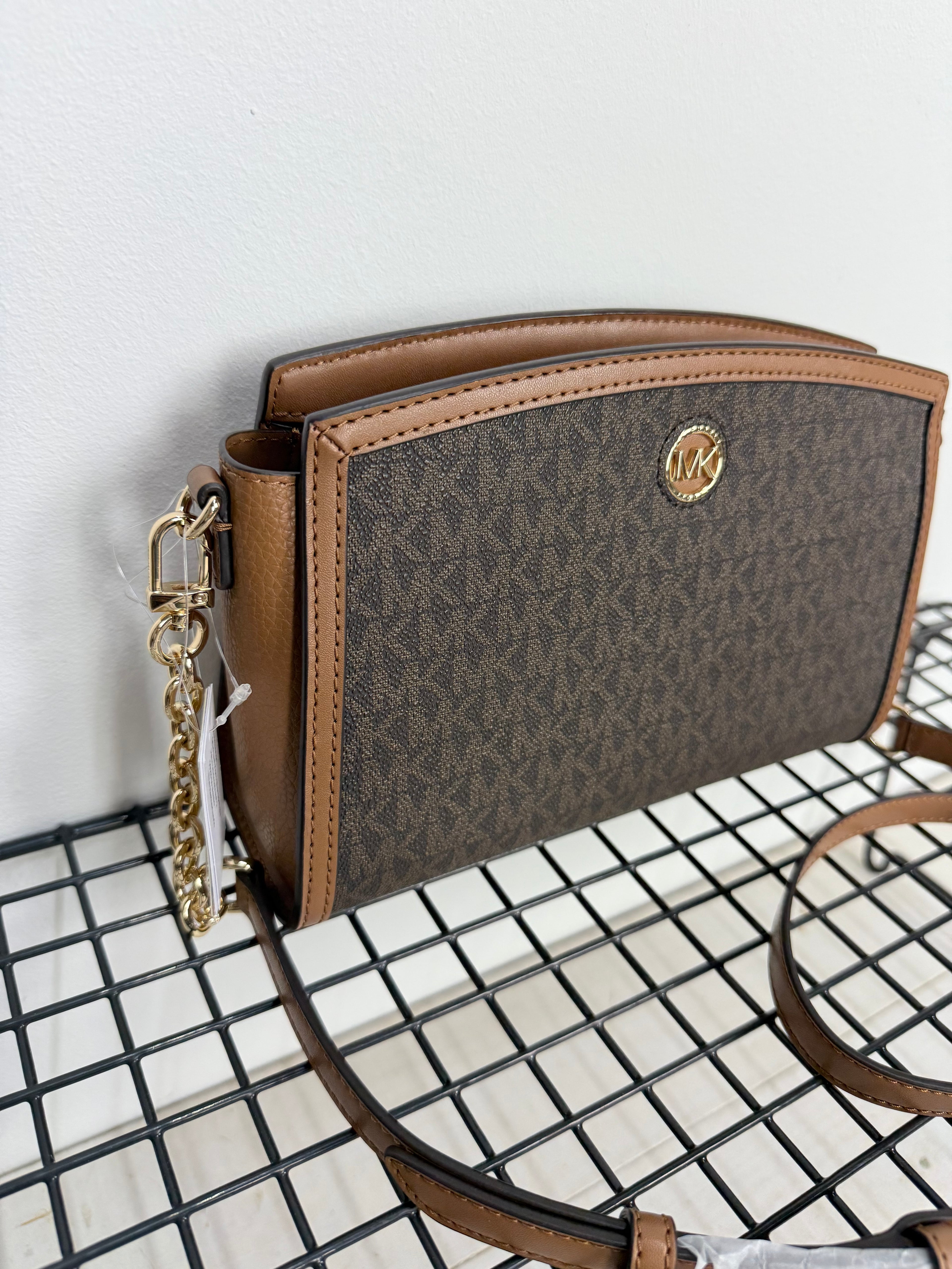 Michael Kors Chantal Large Signature Logo Messenger Bag