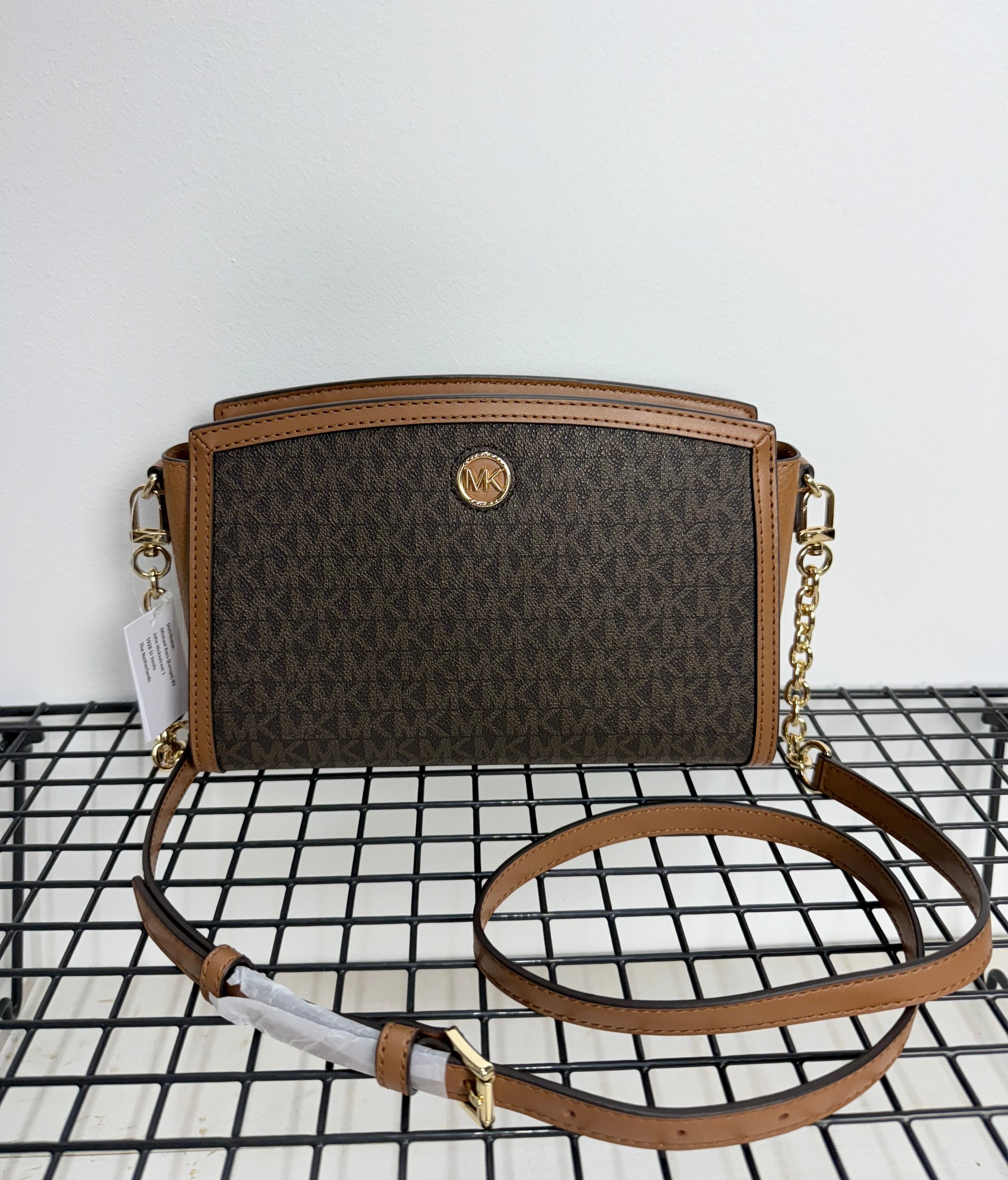 Michael Kors Chantal Large Signature Logo Messenger Bag