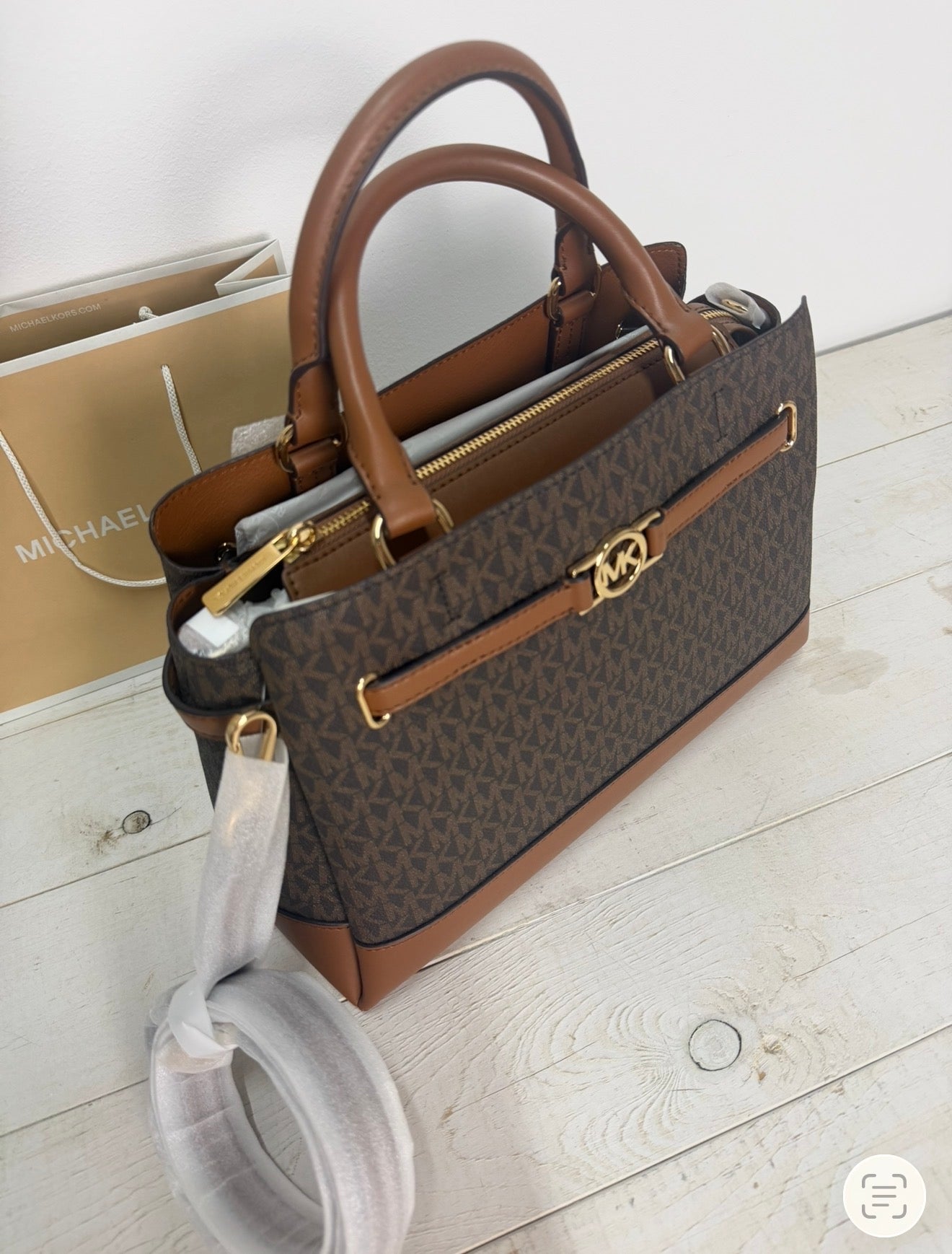 Tote red Michael Kors marrón