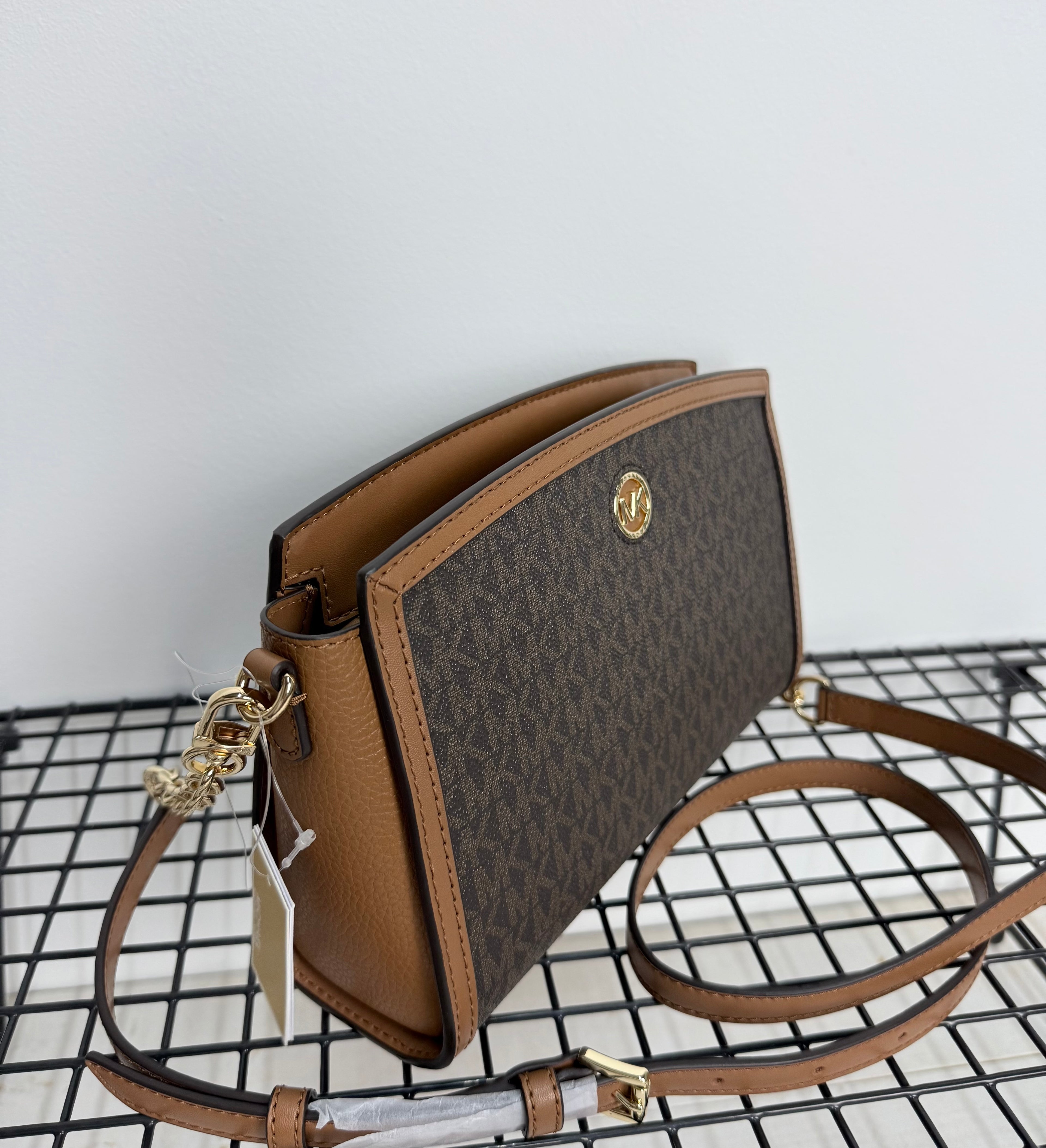 Michael Kors Chantal Large Signature Logo Messenger Bag