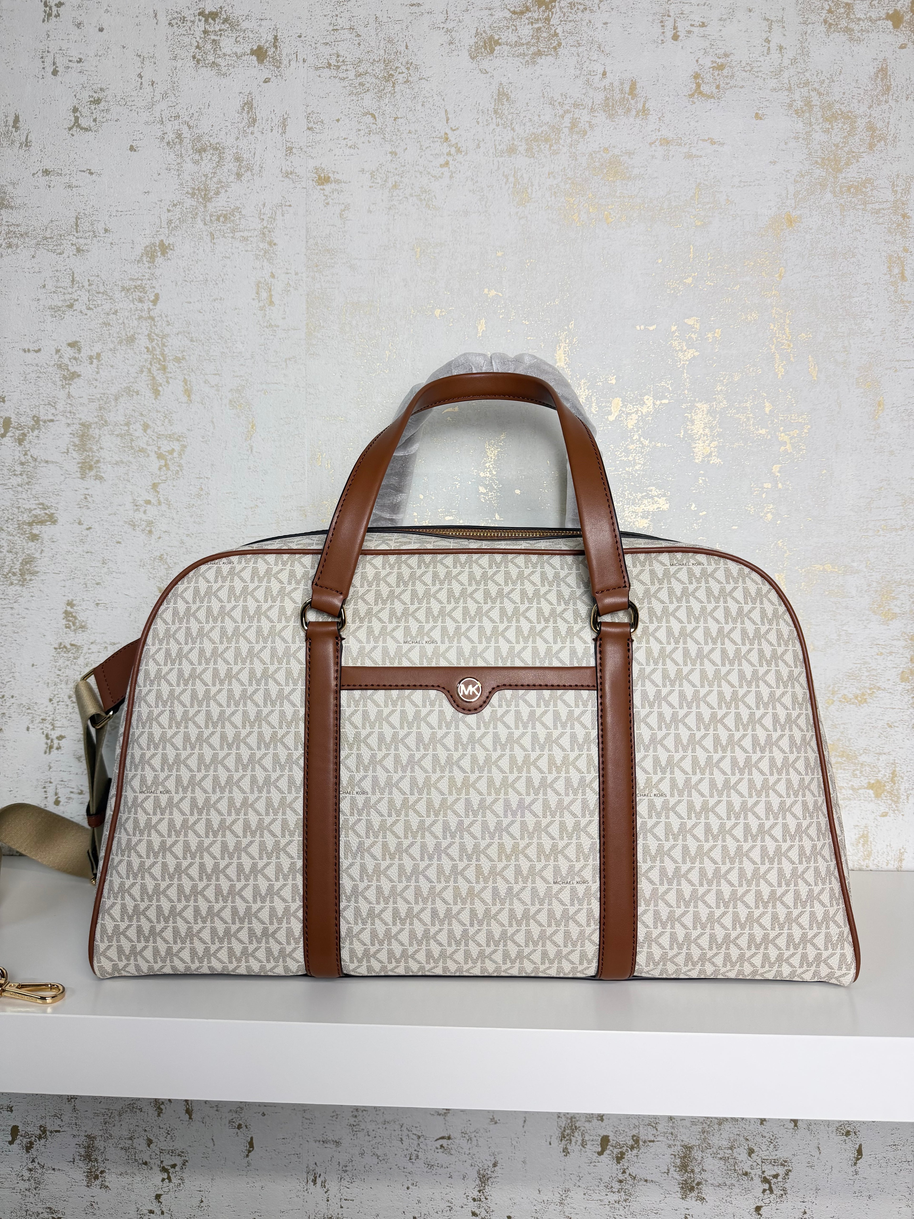 Maleta viaje de mano MICHAEL KORS LOGOTIPO VAINILLA (promoción por lanzamiento )