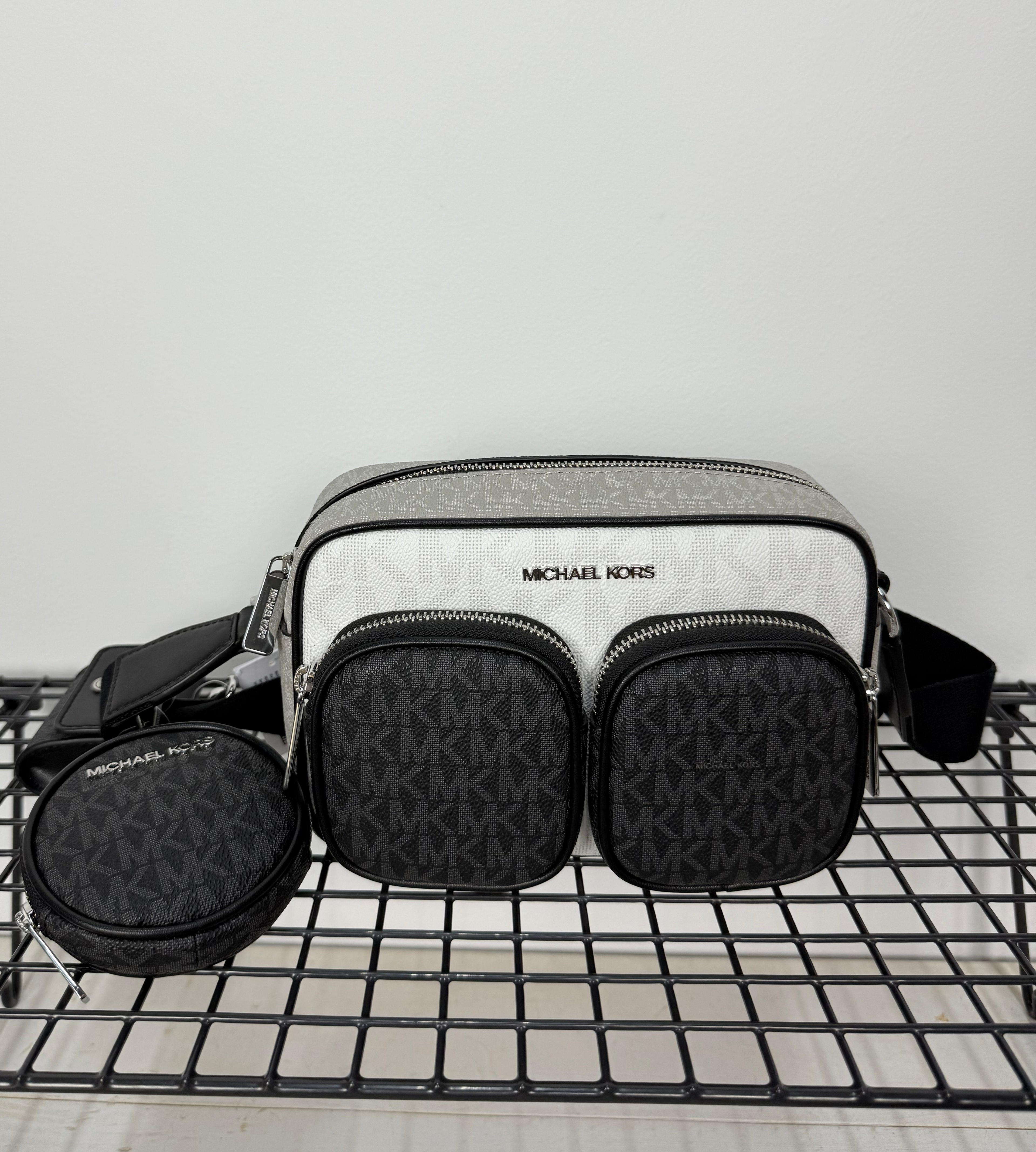 Michael Kors – Jet Set Item Crossbody Negro (bandolera bolsillos)