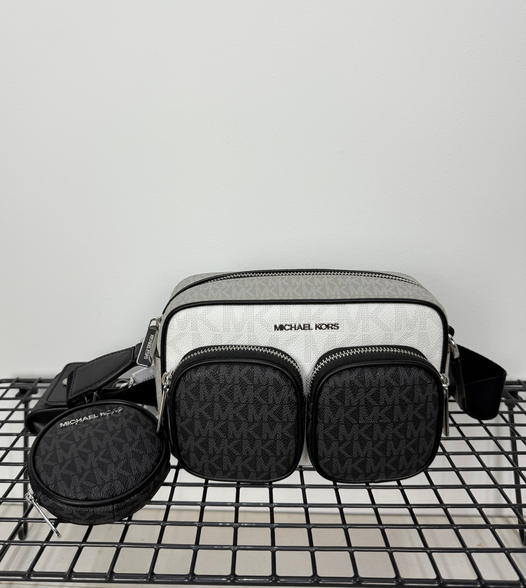 Michael Kors – Jet Set Item Crossbody Negro (bandolera bolsillos)