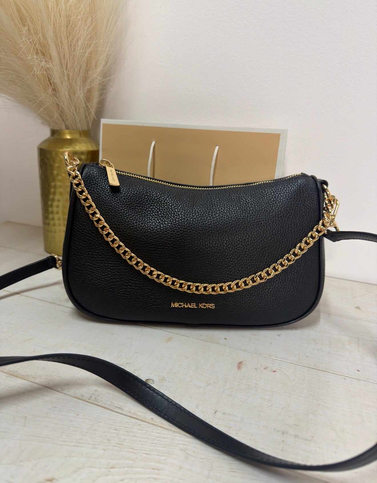 Bandolera michael Kors Carmela negro (Grande)