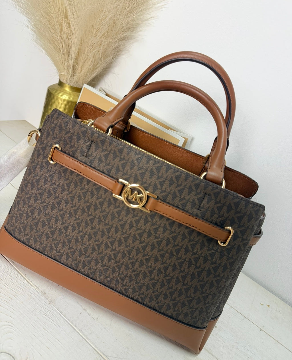 Tote red Michael Kors marrón