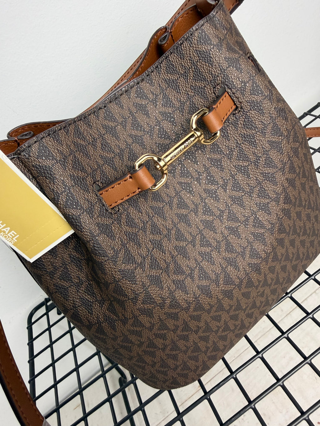Bolso Michael Kors Carson – Marrón logo ( bombonera )