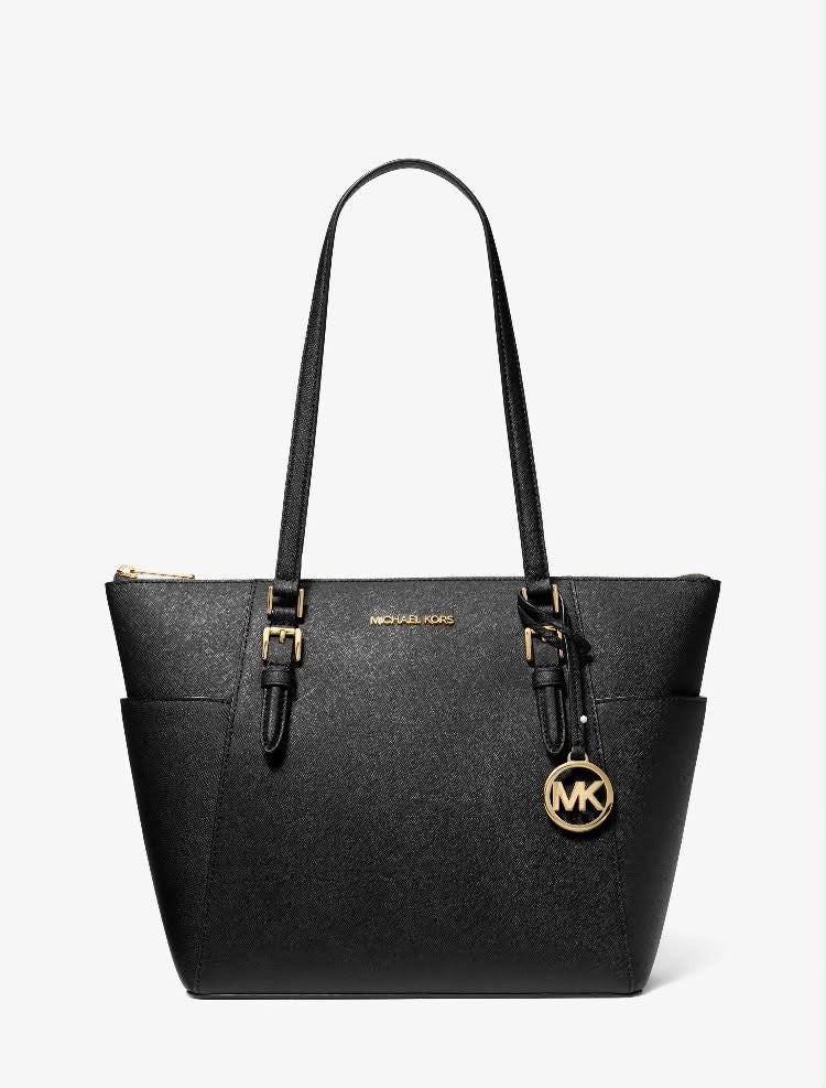 Michael Kors Charlotte Large Tote cremallera – Negro
