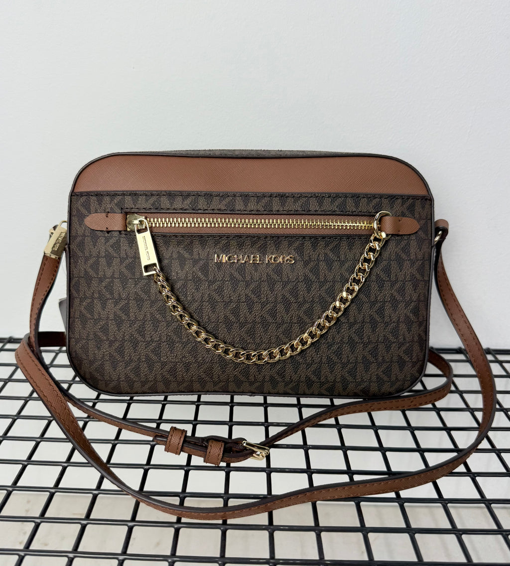 Michael Kors Jet Set Travel Medium Dome Crossbody ( bandolera cadena )