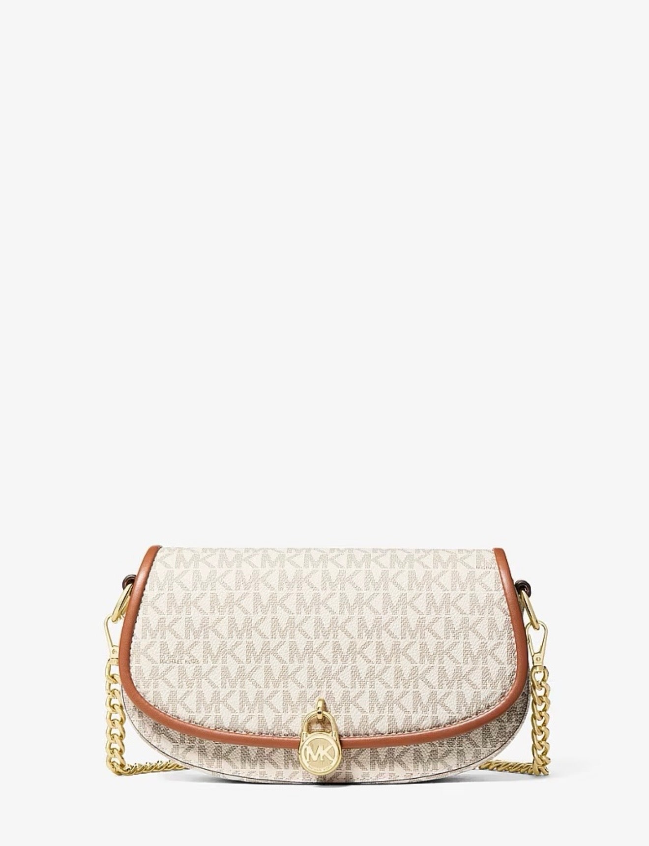Bandolera Michael Kors Mila vainilla logo (mediano)