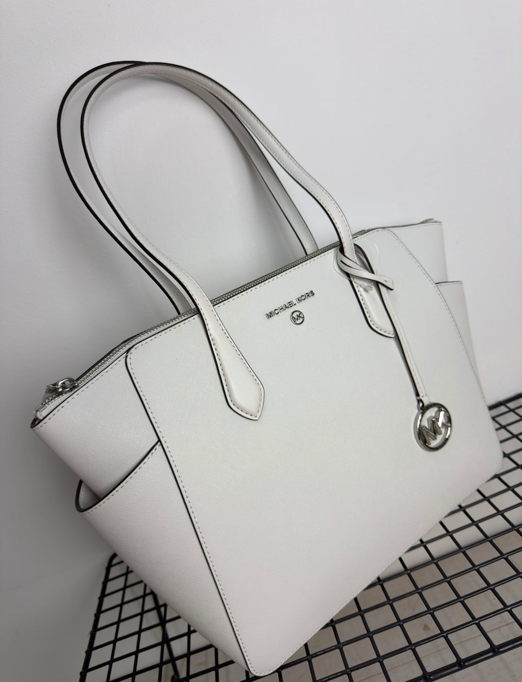 Michael Kors Marilyn Medium Tote – Blanco Óptico