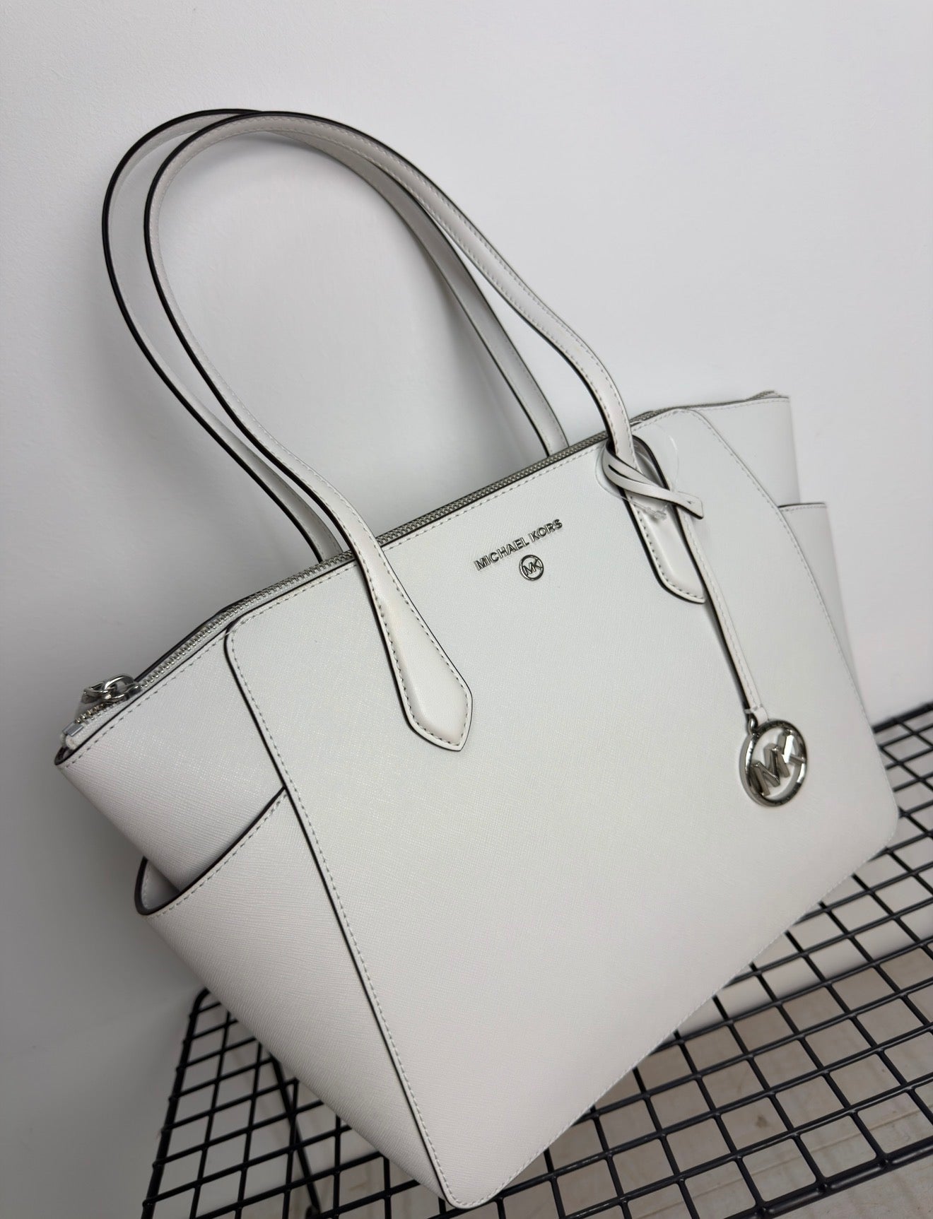 Michael Kors Marilyn Medium Tote – Blanco Óptico
