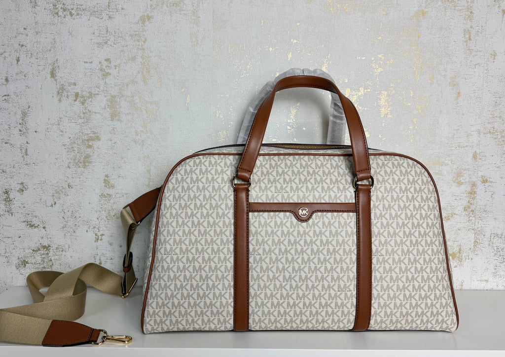 Maleta viaje de mano MICHAEL KORS LOGOTIPO VAINILLA (promoción por lanzamiento )