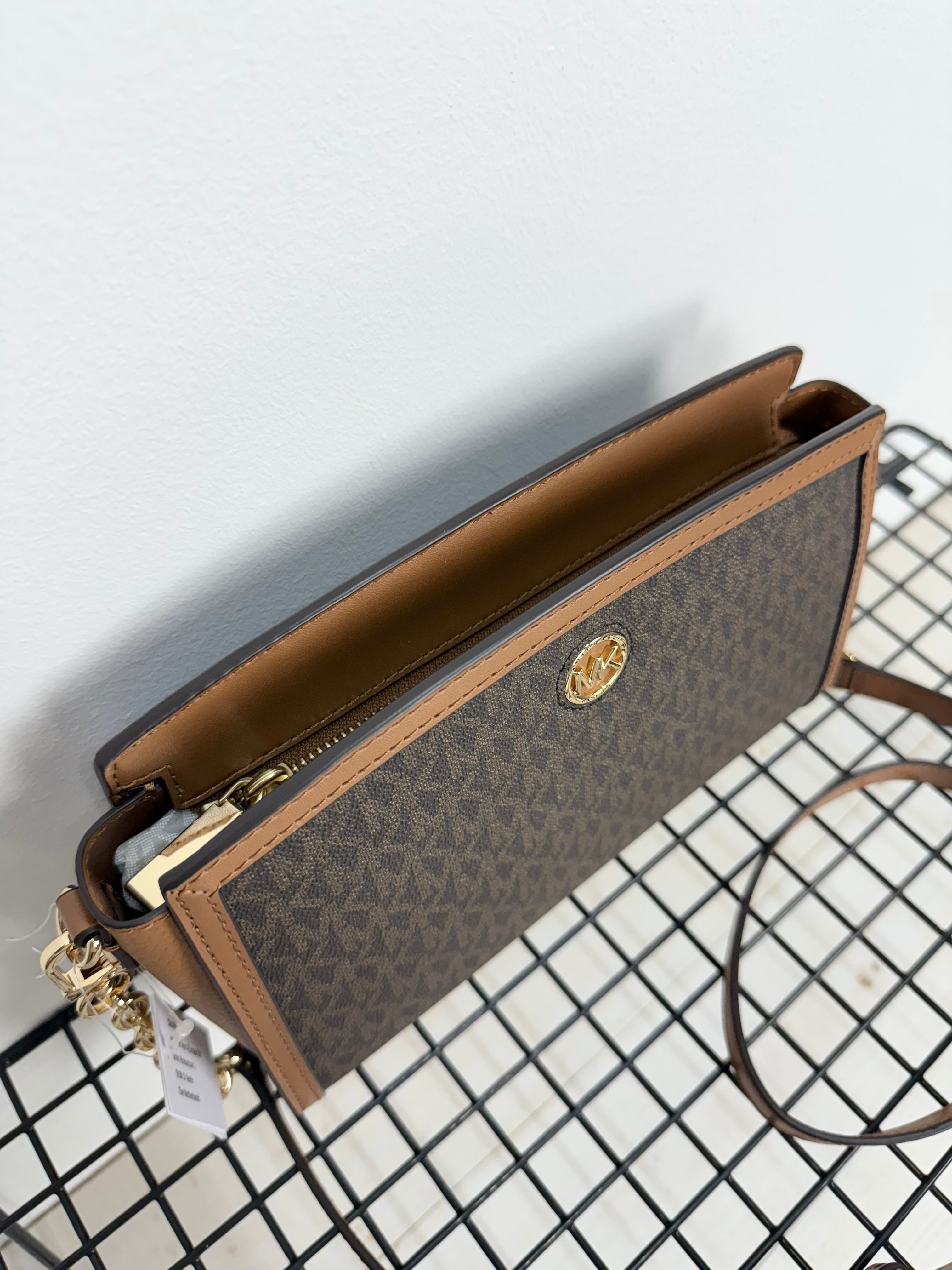 Michael Kors Chantal Large Signature Logo Messenger Bag
