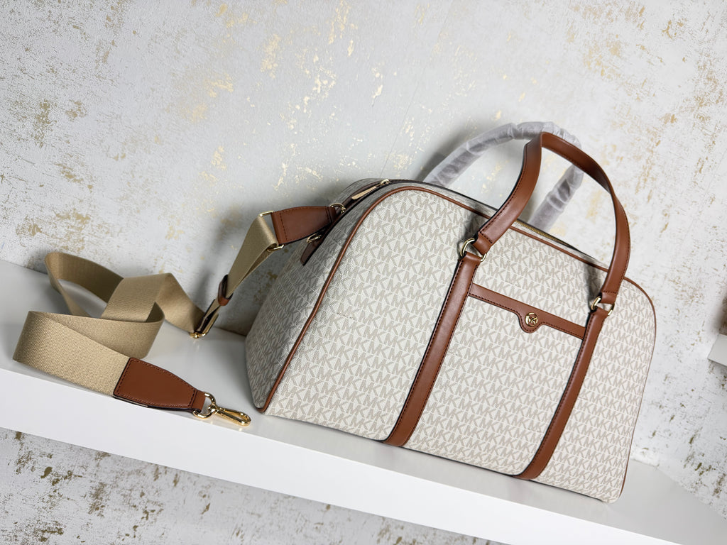 Maleta viaje de mano MICHAEL KORS LOGOTIPO VAINILLA (promoción por lanzamiento )