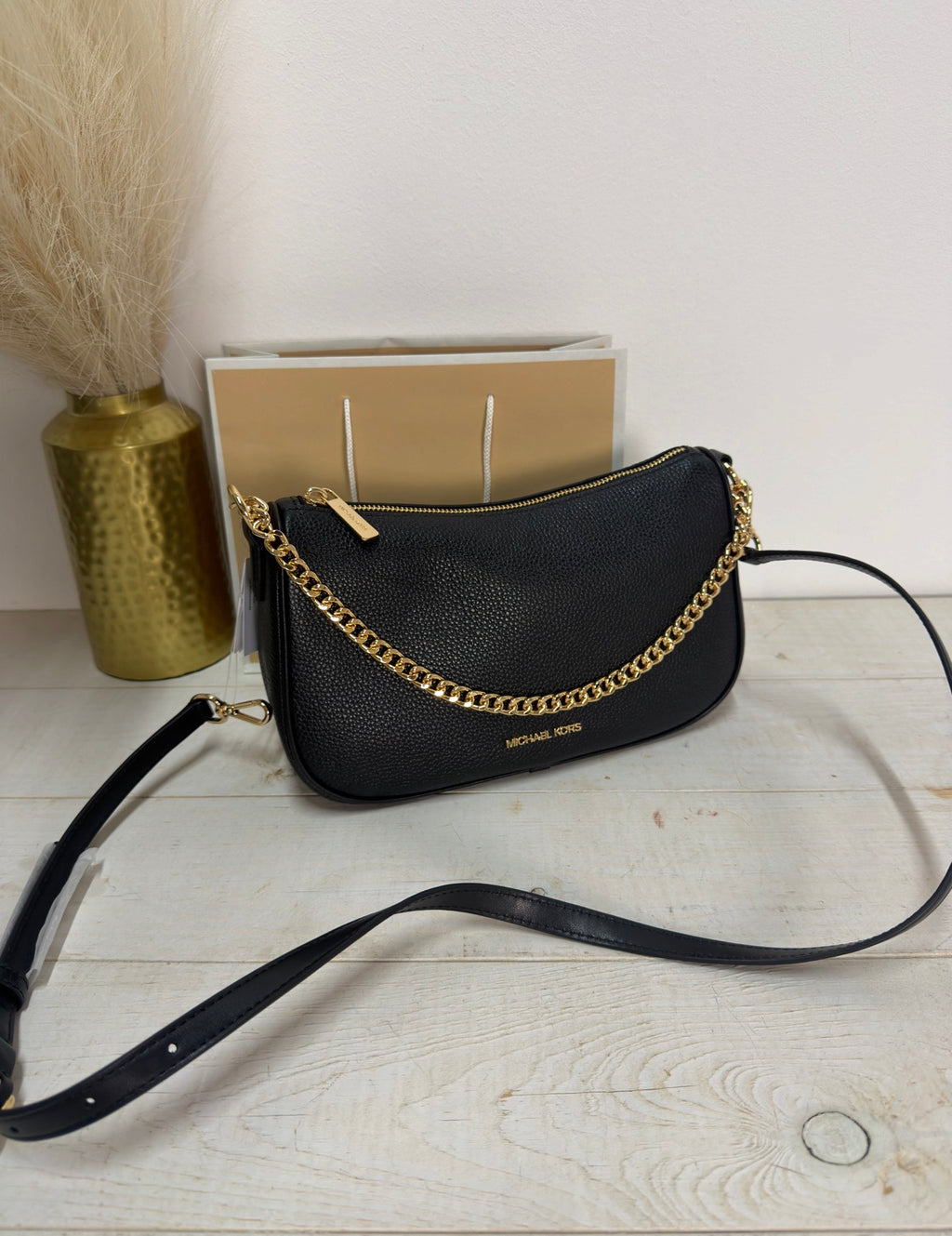 Bandolera michael Kors Carmela negro (Grande)
