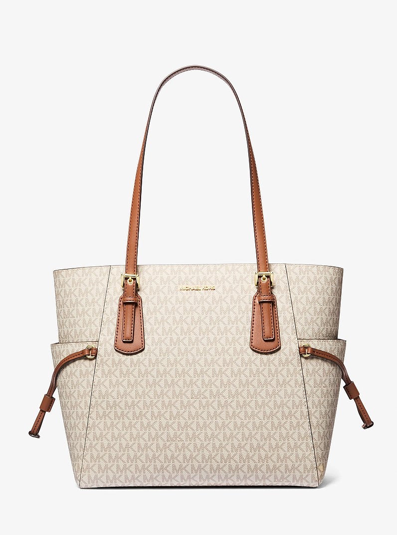 Bolso Michael Kors Voyager Large Logo Tote – Vanilla