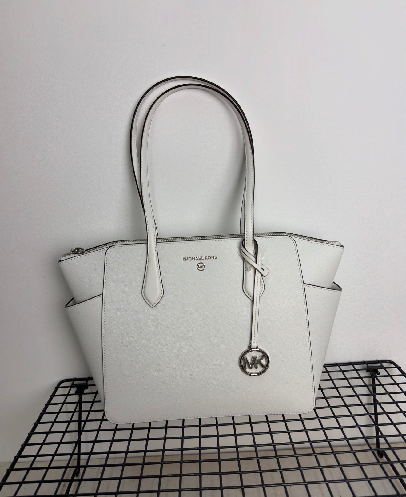 Michael Kors Marilyn Medium Tote – Blanco Óptico