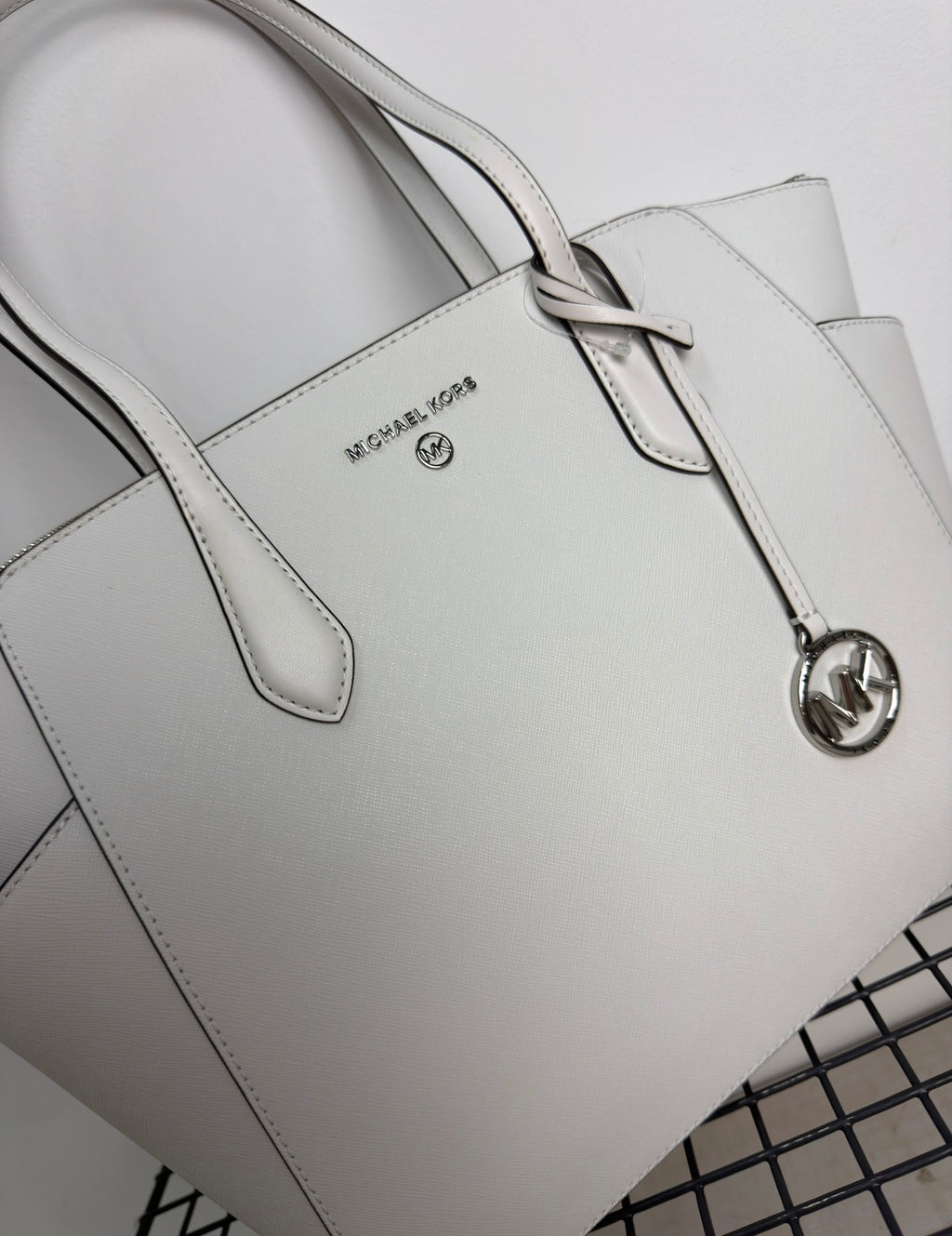 Michael Kors Marilyn Medium Tote – Blanco Óptico