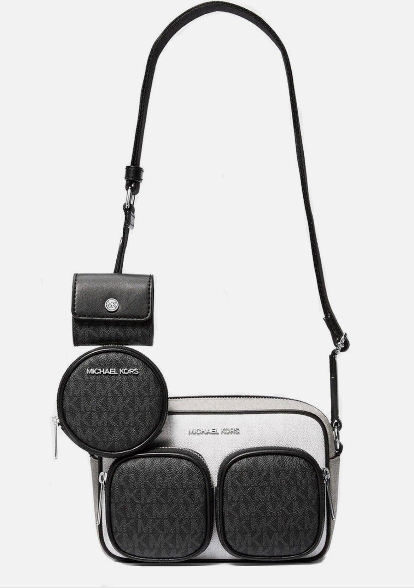 Michael Kors – Jet Set Item Crossbody Negro (bandolera bolsillos)