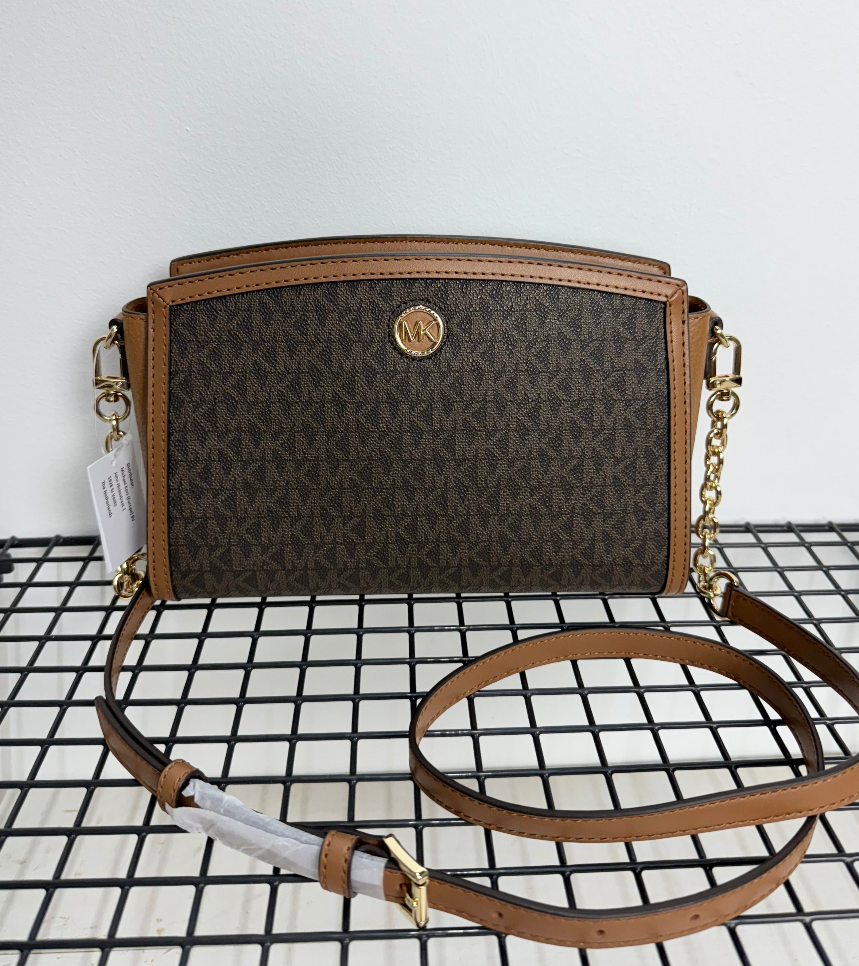 Michael Kors Chantal Large Signature Logo Messenger Bag