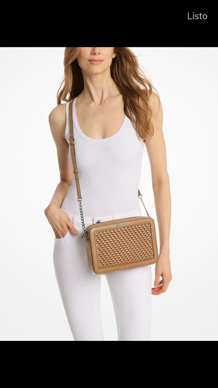 Bandolera Michael Kors jet set travel trenzada