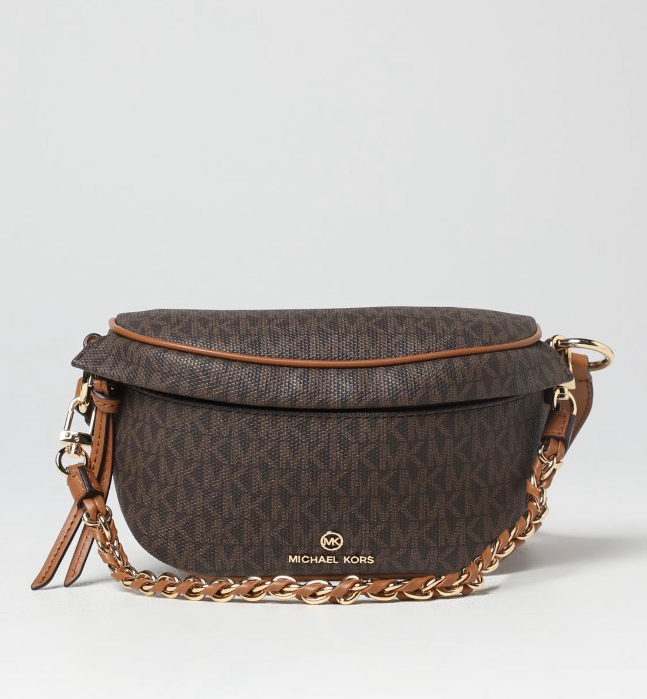 Riñonera Michael Kors marrón logo