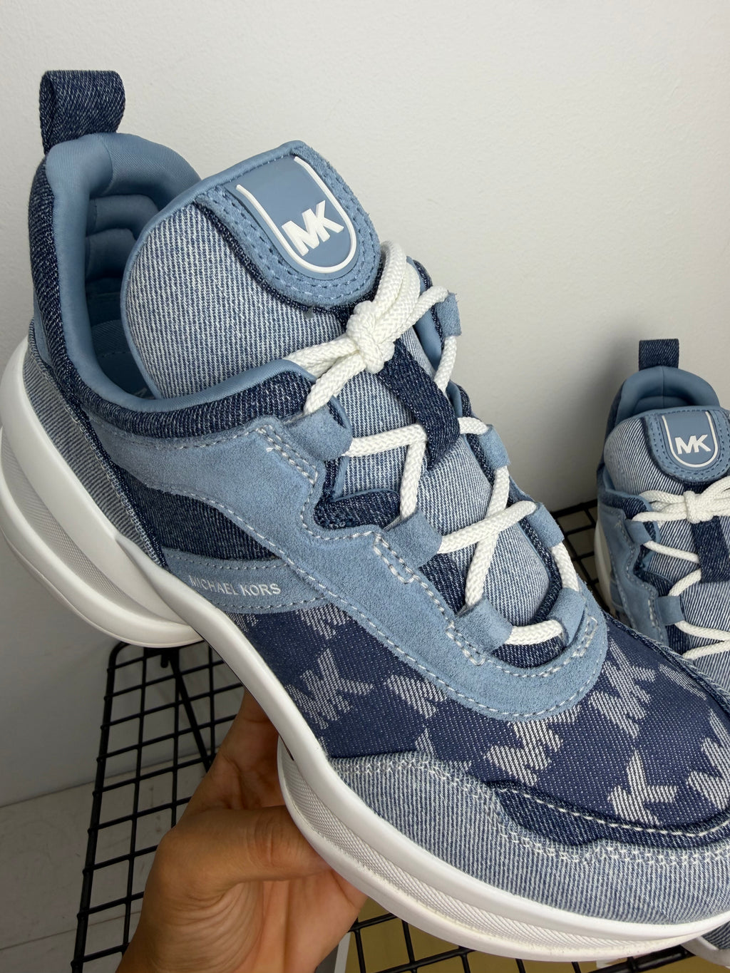 Zapatillas Michael Kors Olympia Trainer – Denim Azul ( tejano)