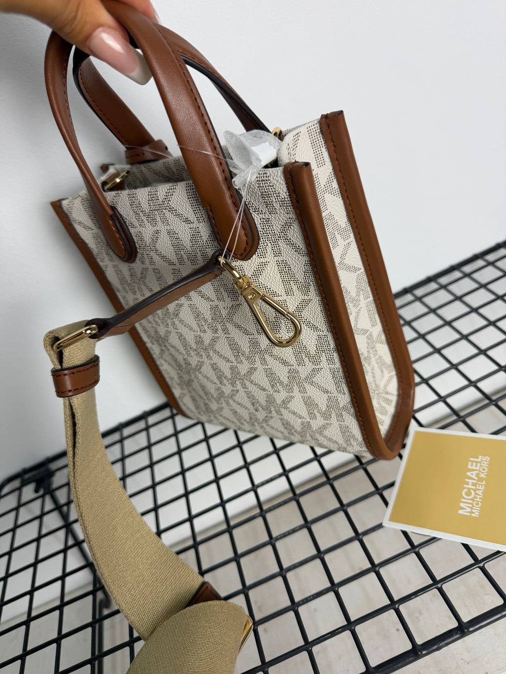 Michael Kors Gigi Mini – Vanilla/Luggage