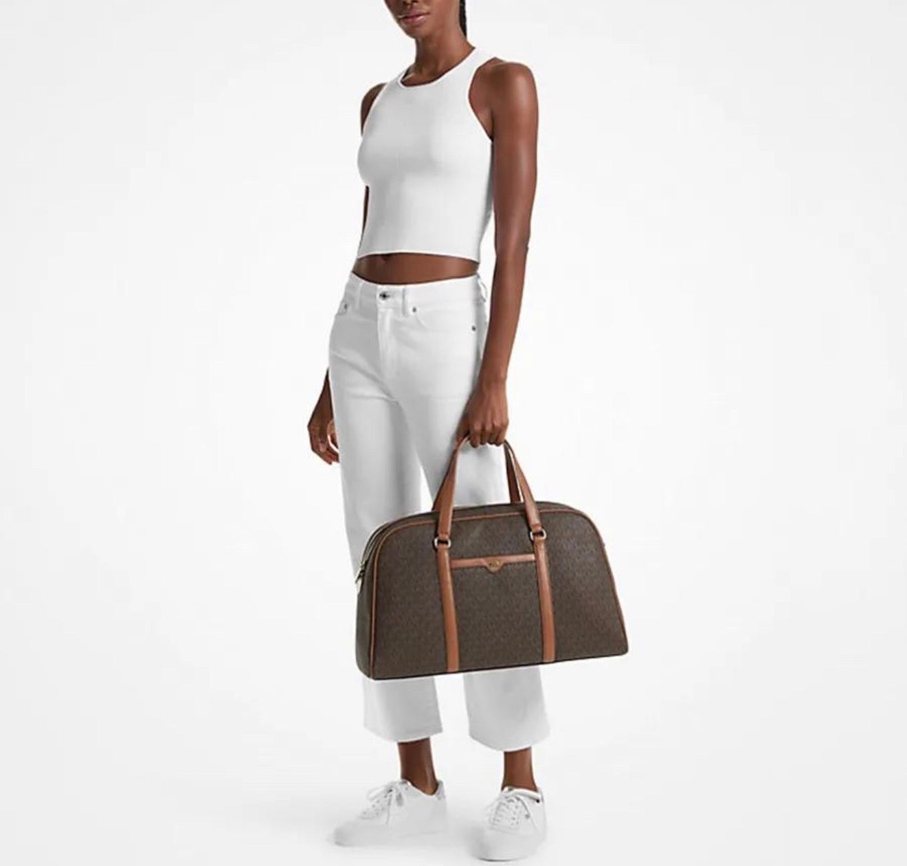 Maleta viaje de mano MICHAEL KORS LOGOTIPO MARRÓN