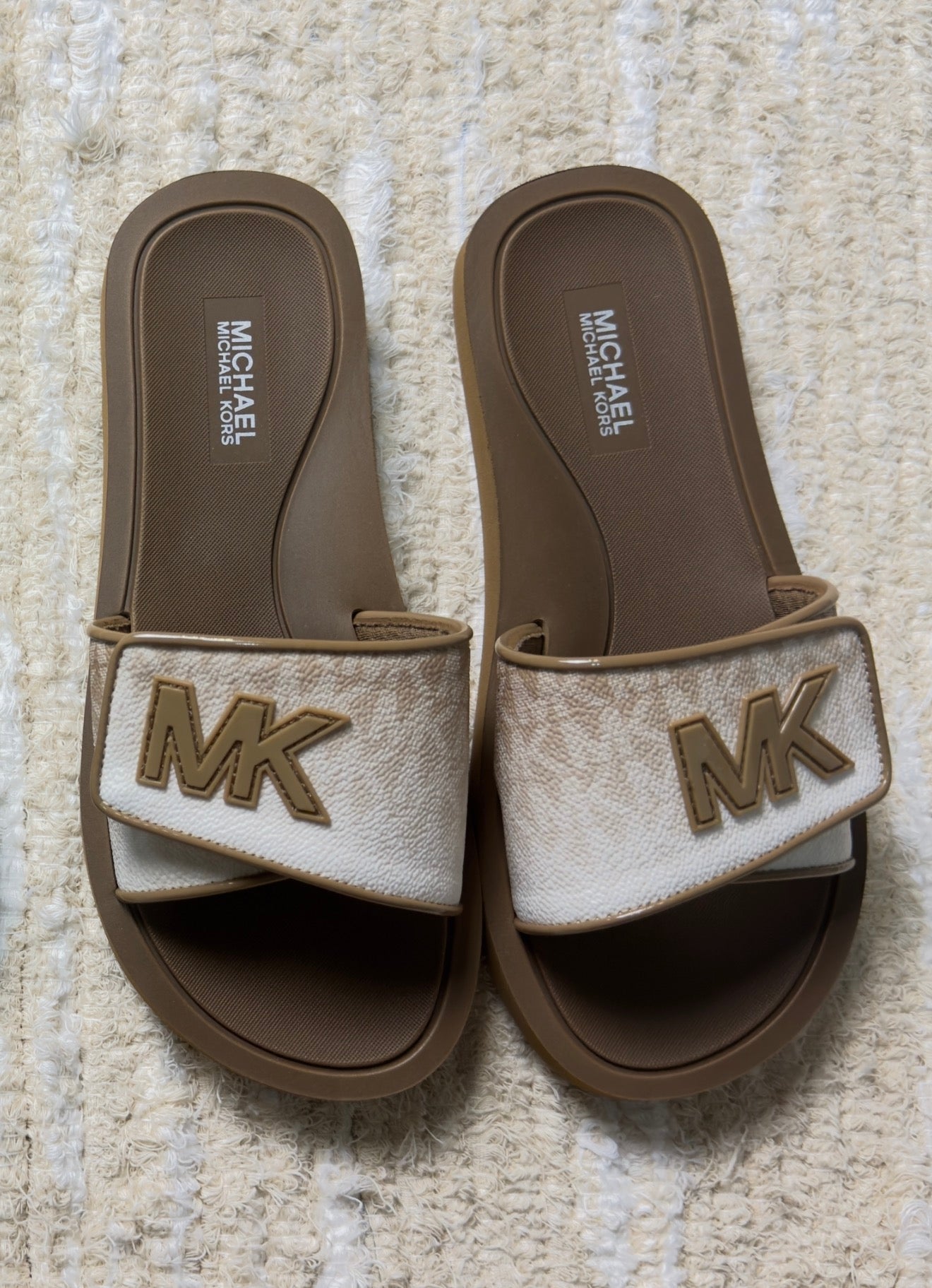 Chancla pala Michael Kors camel combinada