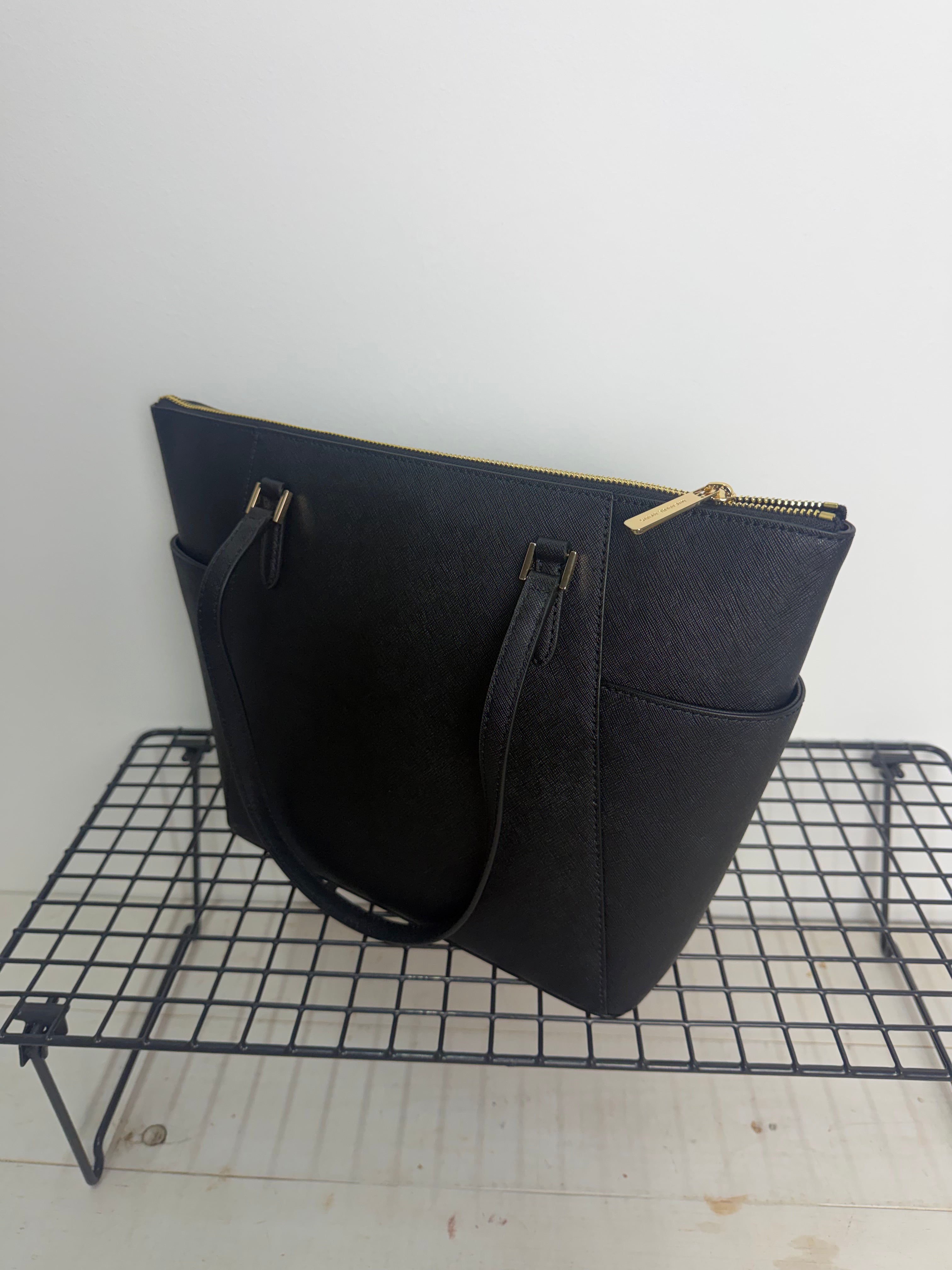 Michael Kors Charlotte Large Tote cremallera – Negro