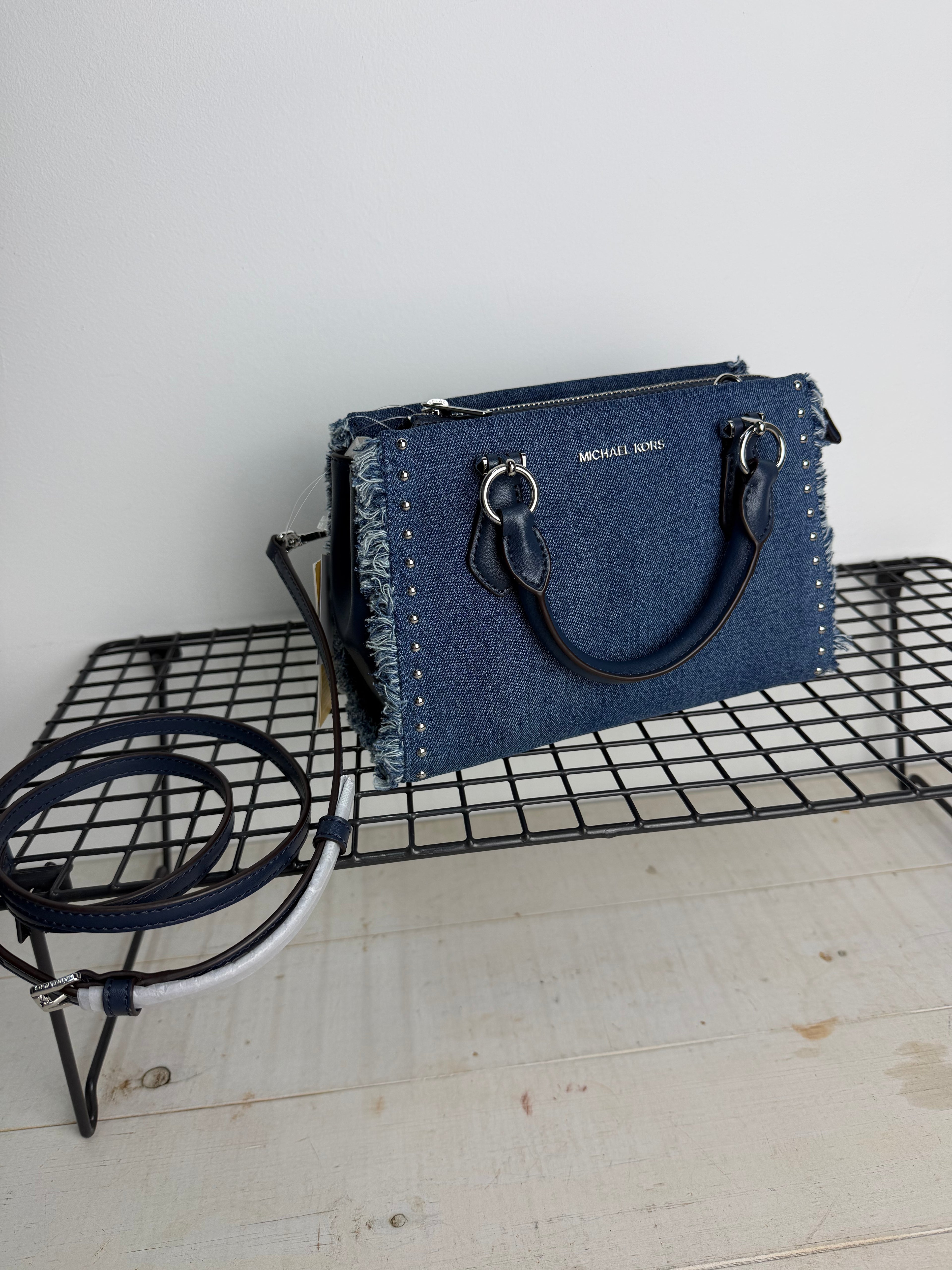 Michael Kors Marilyn Small Messenger – Denim lavado
