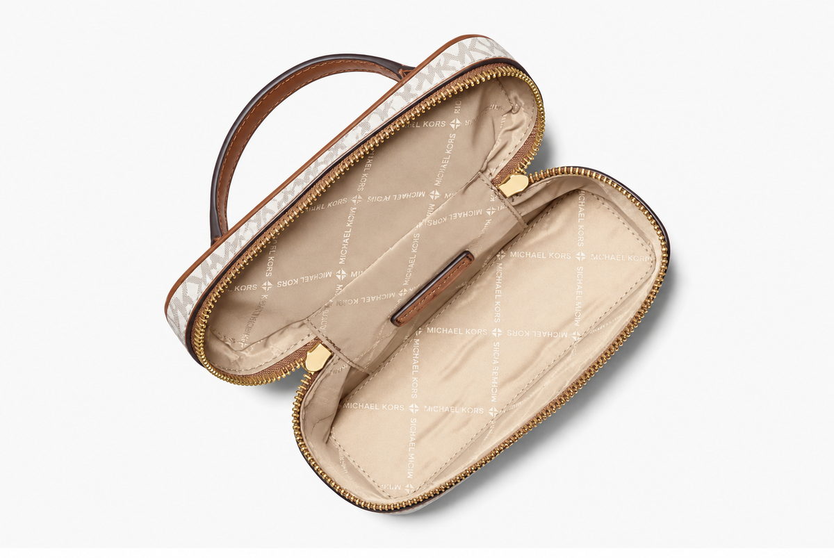 Michael Kors Vivi Small Signature Logo Vanity Crossbody – Vanilla