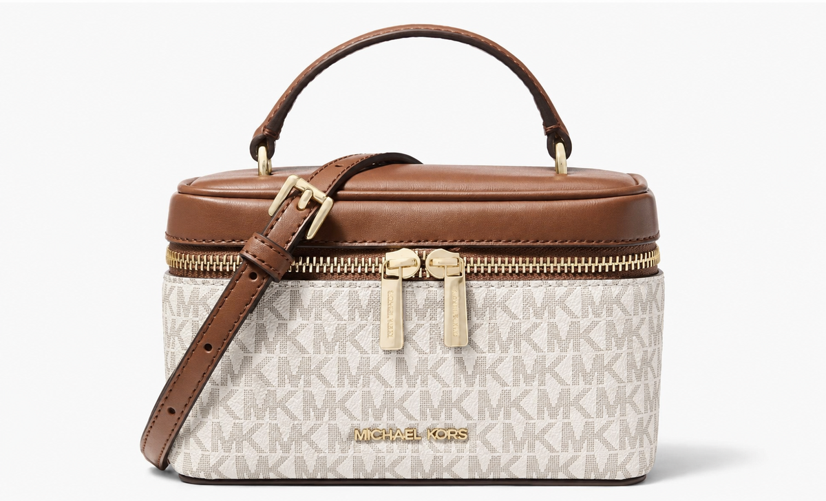Michael Kors Vivi Small Signature Logo Vanity Crossbody – Vanilla